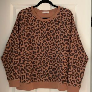 Grayson cocoa and brown leopard sweatshirt